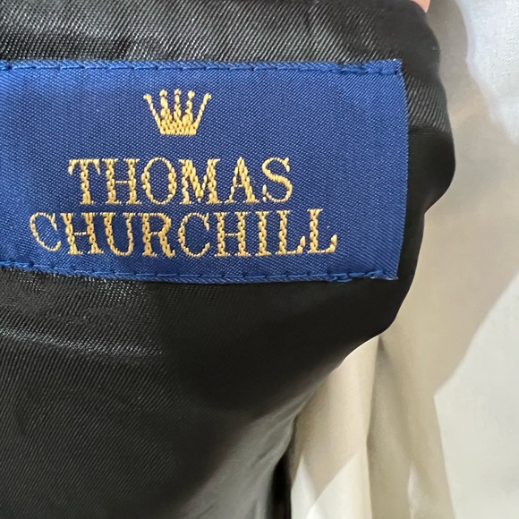 THOMAS CHURCHILL MENS DUBBLE BREASTED BLAZER, SIZE 44L. 100% PURE VIRGIN… - Picture 10 of 10